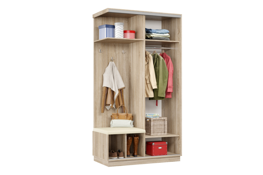 Прихожие, Прихожая Премьер 02 Лайт Мини 08 Левая Мягкая