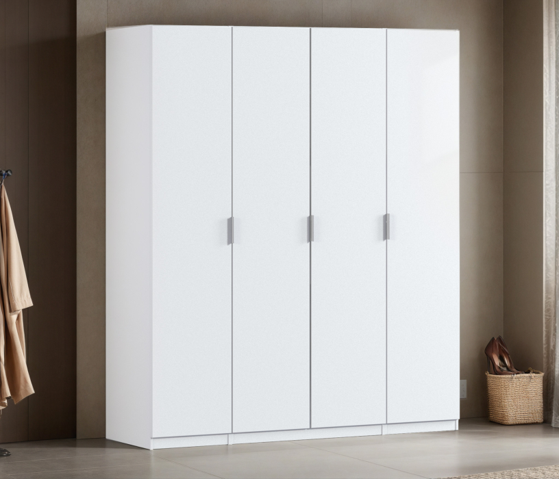 Для одежды, Шкаф четырехдверный Макс 2000 мм, вариант №1 (ЛДСП/МДФ)