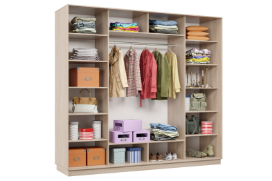 Шкаф-купе Премьер 58 (01ЗГ;01ЗГ;01ЗГ) фасады зеркало графит/трёхдверный/Профиль чёрный муар