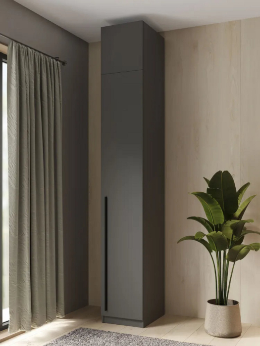 Шкафы одностворчатые, Шкаф для одежды распашной однодверный с антресолью, София, 2600х400х520 мм