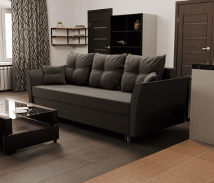 Прямой диван Пандора,еврокнижка,велюр