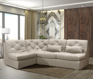 Модульный угловой диван Борнео со спальным местом, велюр