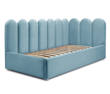 Кровати с мягким изголовьем, Кровать Мия 120 с подъемным механизмом, микровелюр