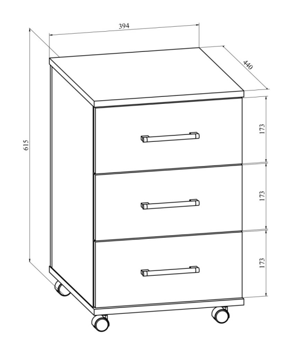 Прямые, Стол с тумбой  ОФ-113K+ОФ-22