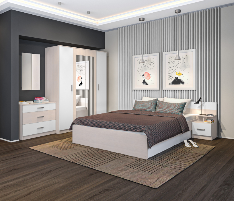 Спальные гарнитуры, Спальня Уют Авиньон/Белый