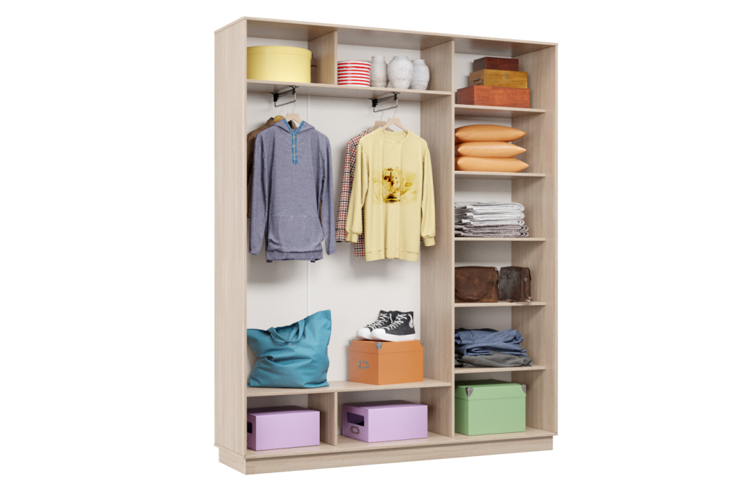 Шкафы-купе, Шкаф-купе Премьер Лайт 23 (05;05;05) трехдверный