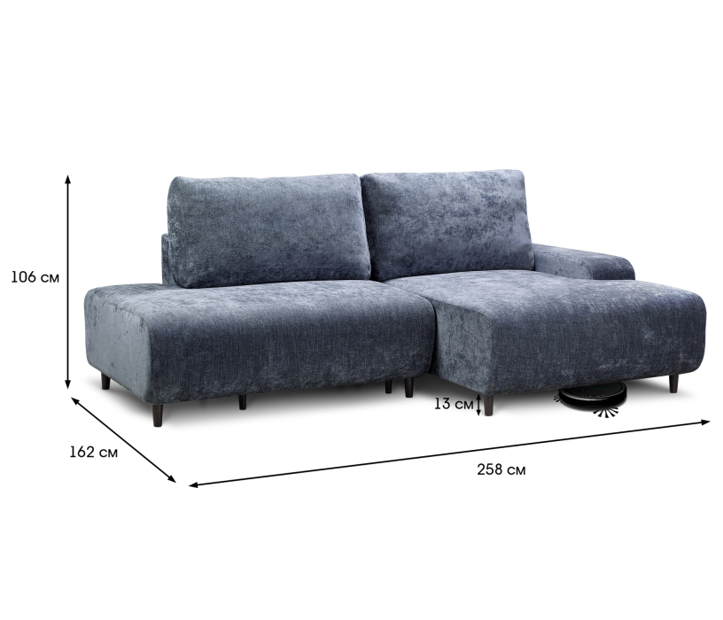 Диваны угловые в гостиную, Диван кровать угловой Монреаль, шенилл