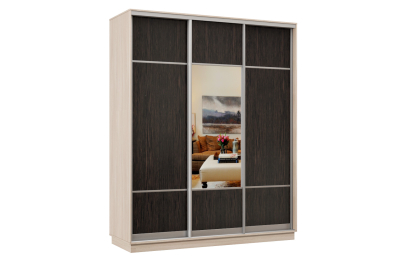 Шкаф-купе Премьер Лайт 21 (08;05;08) трехдверный