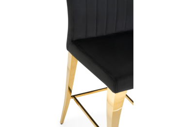 Барный стул Joan black/gold