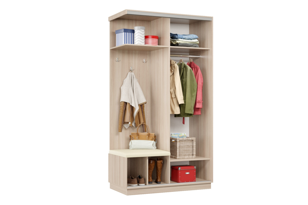 Прихожие, Прихожая Премьер 02 Лайт 11 Левая Мягкая