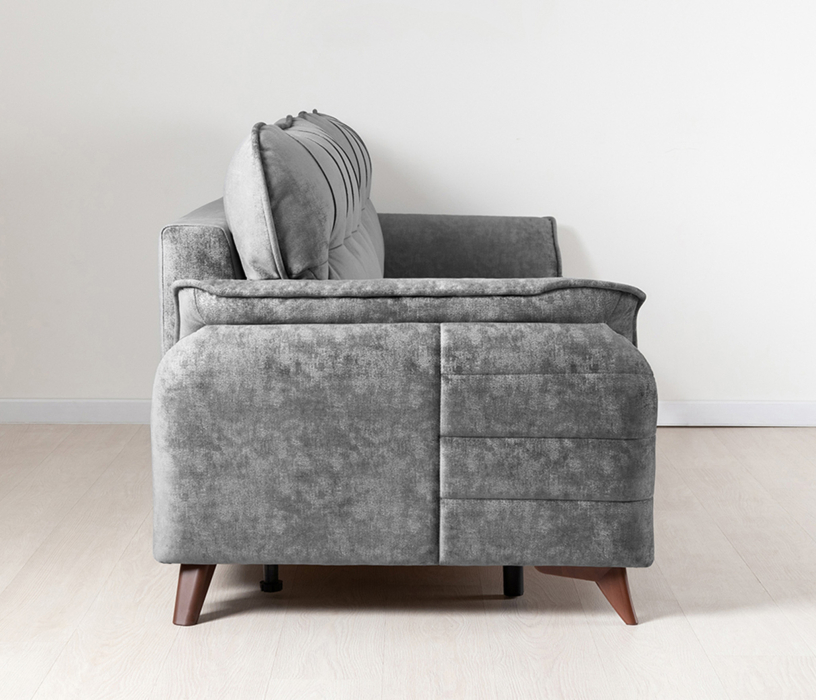 Диваны с ящиком для белья, Диван Дорис, Велюр Эверест