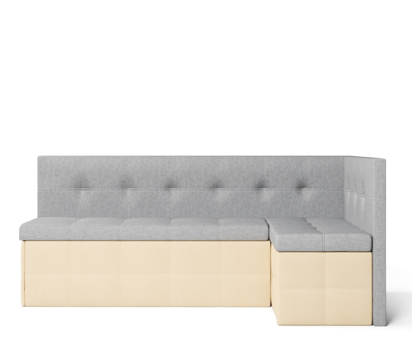 Диваны угловые кухонные, Диван кухонный угловой Домино 2 выкатной, рогожка+экокожа