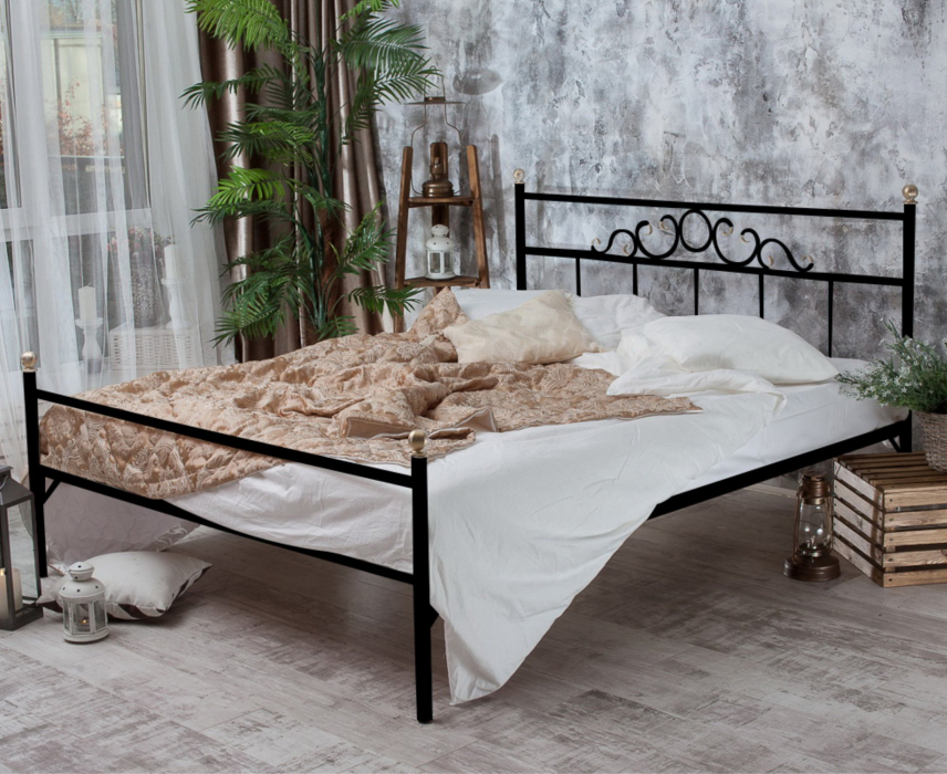 Кованые кровати, Кованая кровать Сандра1.8 с одной спинкой